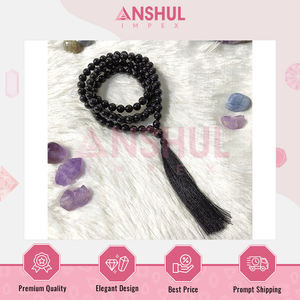 108พลอยทัวร์มาลีนจากอินเดียบรรเทาความเครียดภายในและใช้ความสงบสุขกึ่งมีค่าสีดำขัดเงา - Product Image 3