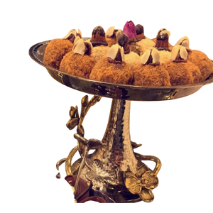 Mini cuenco de chocolate de Metal dorado de calidad de lujo, cuenco de dulces de Chocolate con diseño Floral, exhibición de postres para el hogar, accesorios de Chocolate - Product Image 4