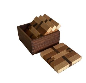 Sous-verre à thé en bois naturel de qualité supérieure pour boisson tapis et tampons en verre vaisselle ustensiles de cuisine sous-verres à thé de table au meilleur prix - Product Image 1