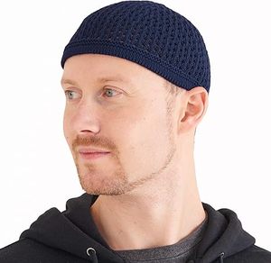 Nuevo diseño hecho a mano moda musulmana elegante Kufi Kofi Cap Top exigido logotipo personalizado oración islámica malla gorras sombreros de Pakistán - Product Image 5