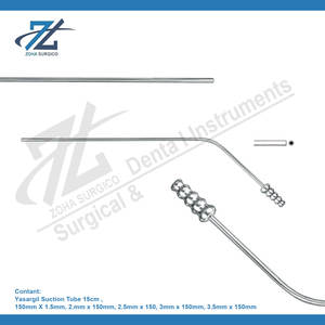 Yasargil หลอดดูด15ซม., 150มม. X 3มม. สแตนเลสเครื่องมือผ่าตัดพื้นฐานผู้ผลิตปากีสถาน - Product Image 2