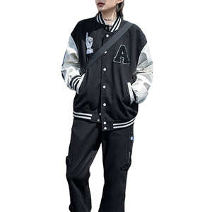 UniSex Varsity Chaquetas de béisbol Oversize Hip Hop Style Chenille Patches Tallas grandes Chaquetas de hombre de Impact Flex Apparel - Product Image 3