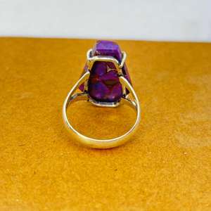 Vente en gros de bijoux de mariage en argent sterling 925 pour femmes bague de marquise turquoise en cuivre Mohave violet originale prix d'usine - Product Image 4