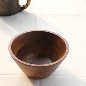 Customizable Eco-Friendly <b>Mango</b> <b>Wood</b> Fruit <b>Bowls</b> Handpainted & Dishwasher Safe Lightweight Durable 9in x 9in x 4.0in (LxWxH) - Product Image 2