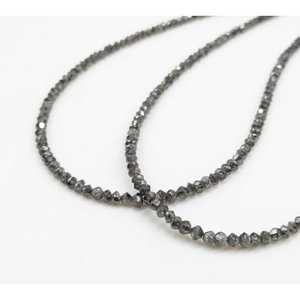 Perles de diamant facettées rondes gris foncé naturelles à 100 %, qualité AAA+, certifiées IGI, bonnes finitions pour la fabrication de bijoux - Product Image 2