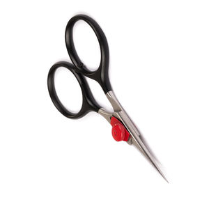 Ciseaux de montage de mouches de haute qualité poignée noire vis rouge acier allemand avec lame tranchante de rasoir à bord dentelé pour la pêche - Product Image 6