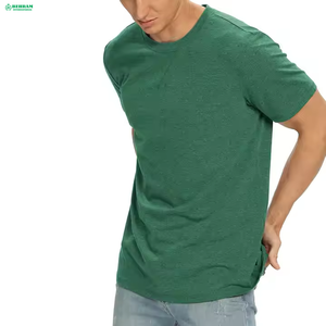High Quality Streetwear <b>Blank</b> T-Shirt 210grams Heavy <b>Weight</b> Polyester/Cotton Regular Fit Eco-Friendly Print Logo Men OEM Solid - Product Image 2