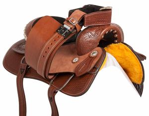 Selle Western Roping de qualité supérieure usinée à la main en cuir avec siège en daim pour l'équitation Excellent rapport qualité-prix - Product Image 6