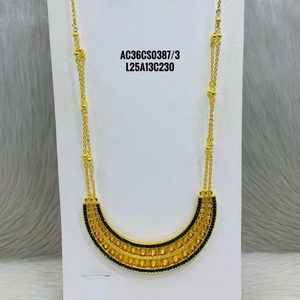 ชุดต่างหูและสร้อยคอชุบทองอาหรับสุดชิคทันสมัยและชุดสร้อยคอสำหรับผู้หญิงสร้อยข้อมือทองเหลืองแบบน่ารักวัสดุหลักที่สวยงาม - Product Image 1