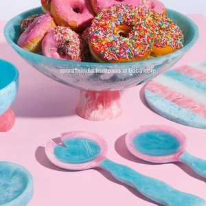 100 por ciento de herramientas de ensalada de resina, juego de servidores, cuchara hecha a mano ecológica, tenedor, Apto para lavavajillas, vajilla duradera fuerte para el hogar - Product Image 4