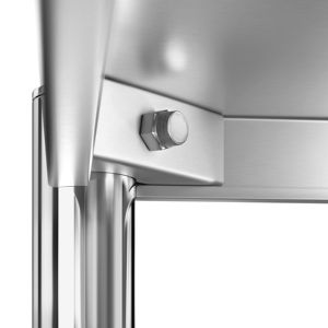 <b>Stainless</b> <b>Steel</b> Shelving Unit PREMIUM - 2000x500mm - with 4 <b>shelves</b> (ADJUSTABLE) - incl. 4 wheels - Product Image 6