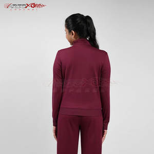 Conjunto de chándal de poliéster para mujer, conjunto de dos piezas para correr con chaqueta con cremallera y pantalones de cintura alta, chándal elegante de poliéster para mujer - Product Image 5