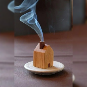 Brûleur d'encens en bois fait à la main de meilleure qualité avec support d'attrape-cendres Agarbatti pour diffuseur d'aromathérapie pour la maison et les lieux religieux - Product Image 4