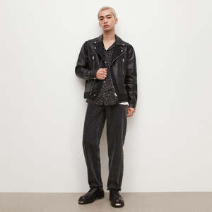 Chaqueta de Cuero de Oveja de Alta Calidad para Hombre, Cuello Alto Delgado, Impresión de Logotipo Personalizado, Múltiples Colores, Venta al por Mayor Barata - Product Image 6