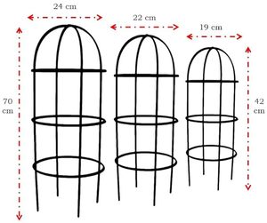 Supports en métal de support de plante de treillis à la mode pour les plantes grimpantes, supports de jardin à la maison solides et élégants - Product Image 3