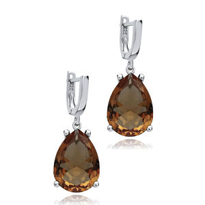 12x18mm Dangle Boucle D'oreille Poire Forme Sultanite Pierre 925 En Argent Sterling En Gros Fine Jewelry Turc - Product Image 3