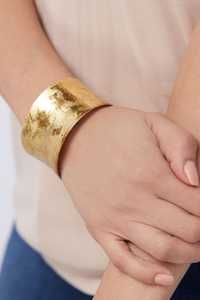 Trending Hammer Design Brass <b>Charm</b> Bracelet <b>Heart</b> Cut Trendy Set Women's Jewelry Gift Fashion Accessory Handmade - Product Image 3