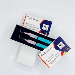 Pinzas Somofy Enterprises de Acero Inoxidable para Extensión de Pestañas, 90 Grados, 10 mm de Longitud, Punta Serrada, Duraderas, Precisión, con Logotipo - Product Image 2