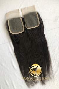 Qualité supérieure 22 pouces 4x4 Extension de fermeture de cheveux Remy naturelle droite donneur unique indien brut prix de gros vendeur indien - Product Image 6