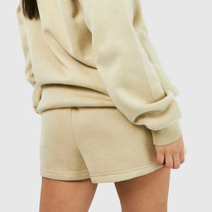 Conjunto de Sudadera y Pantalones Cortos de Dos Piezas para Mujer, Estilo Vintage, Informal, Holgado, con Logotipo Largo, para Invierno, de Felpa - Product Image 2