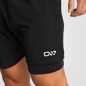 Short confortable en coton de haute qualité pour hommes du fabricant professionnel Impression de logo personnalisé Tenue décontractée légère mi-solide - Product Image 5