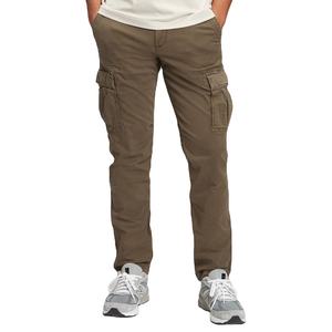 Pantalón Cargo Personalizado de Algodón Ecológico de Peso Medio, Lavado Oscuro, Estilo Formal, con Frente Plano para Hombre - Product Image 4