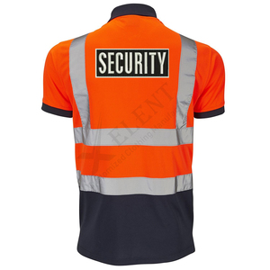 100% poliéster Hi Vis Security Polo camisetas reflectantes seguridad trabajo construcción camisas Unisex guardia uniforme personal de seguridad - Product Image 5