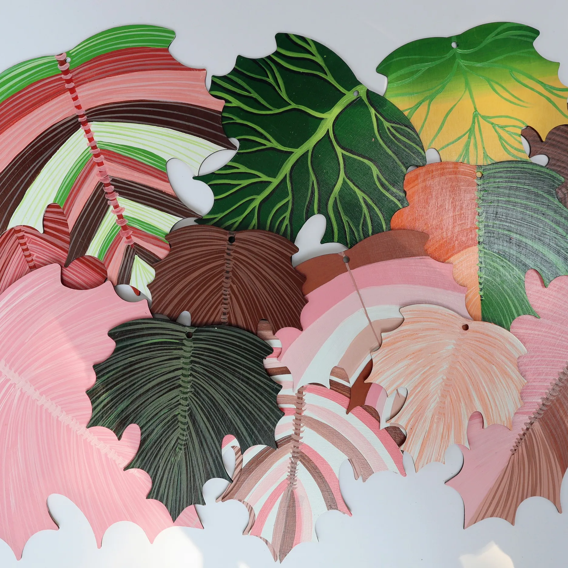 Feuilles en bois décorent le mur avec un art unique-Cadeaux personnalisés pour la décoration intérieure