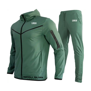 Venta al por mayor de los hombres de manga larga con cremallera chándal personalizable Logo impresión ropa deportiva en diferentes colores 100% poliéster para el invierno - Product Image 2