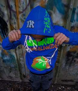 Conjunto de sudadera vintage con lavado ácido personalizado para hombre, Sudadera con capucha con estampado gráfico DTG y pantalones de chándal acampanados, sudadera de calle - Product Image 6