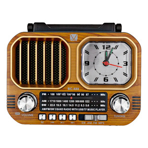 Bluetooth Speaker FM Radio Rechargeable Vintage <b>Retro</b> <b>Clock</b> - Assorted Colors - Product Image 4
