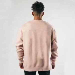 Automne hiver nouvelle Collection surdimensionné coton Polyester polaire sweat goutte épaule col rond pull sweat à capuche - Product Image 5