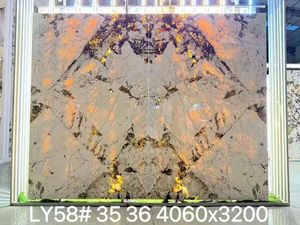 Dalle de comptoir en pierre de luxe rétroéclairée du Brésil, Quartzite Patagonia translucide, Quartzite Cristallo <span class=keywords><strong>Pandora</strong></span> à jointure apparente pour carrelage mural - Product Image 3