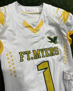 Conjunto de Uniforme de Fútbol Americano, Jersey y Pantalones Personalizados para Equipo, Resistentes, Transpirables, de Secado Rápido, Kit Completo de Alto Rendimiento, OEM - Product Image 5