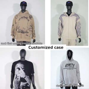 Venta al por mayor 100% algodón pulóver con capucha para hombres de peso pesado 500 Gsm personalizado logotipo bordado francés Terry sudaderas de gran tamaño - Product Image 5