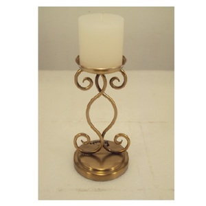 Couleur marron peint fer bougeoir support Design décoratif pour la maison salon fête noël éclairage décoration utilisation - Product Image 4