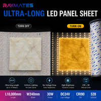Feuille LED Flexible Ultra Fine en Rouleau de 10m, Panneau LED DC24V Découpable SMD 2835 pour Affichages de Boîtes Lumineuses