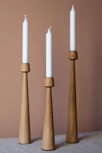 Lighting Decoration <b>Wooden</b> Pillar <b>Candlestick</b> <b>Holder</b> Unique Design for Home Living Room Festive Table Decorative Accessory - Product Image 2