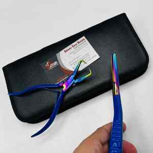 Pince multifonctionnelle pour applicateur et épilation de microbilles et extensions de cheveux en acier inoxydable durable de qualité supérieure avec logo personnalisé - Product Image 3