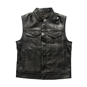 Trendy Casual Durable Leather Vest for Men Classic Waistcoat Fashionable Mens Leather Vest Casual Waistcoat - Product Image 1