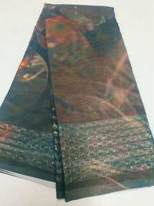 Weighless 6.30m Crochet Digital Printed Saree Fabric Premium Quality & Lightweight for Girls 395/pc Cut Fancy Saree <b>Material</b> - Product Image 4