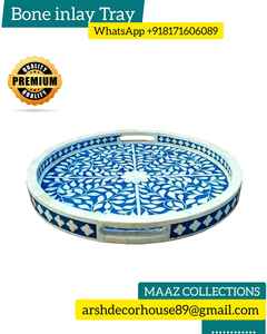 Plateau en nacre hexagonal en bois en gros Fait à la main Plateaux de service élégants pour aliments Taille personnalisée Décoration intérieure Bestseller - Product Image 5