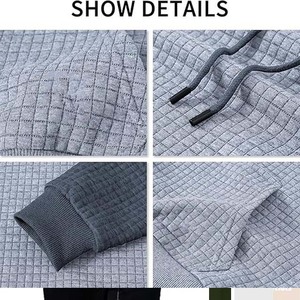 Sweat-shirts à capuche pour hommes, légers, 100% coton, écologiques, confortables, sur mesure, grande taille, hiver, brodés - Product Image 4