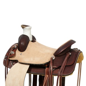 อานม้าแบบตะวันตกคุณภาพสูง งานฝีมือยอดเยี่ยม โครงไม้ทนทาน หนังคุณภาพพรีเมียม สำหรับการแข่งขันบาร์เรลเรซซิ่ง ชุด KGN - Product Image 5