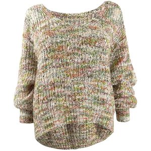 Maglione da Donna Free People Highland con Scollo a V, Traspirante, Lavorato a Maglia, Casual, con Decorazioni a Righe, Stile Sottile per Inverno/Autunno, Colore Bianco, Taglia Media - Product Image 1