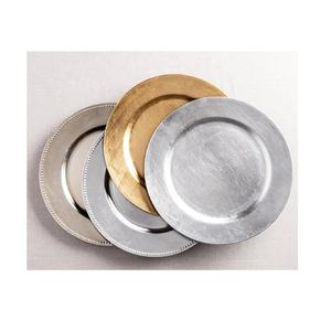 Verre ourlé chargeur plaque laiton cuivre acier inoxydable Table à manger servant dîner plats maison cuisine décor Style coloré - Product Image 6