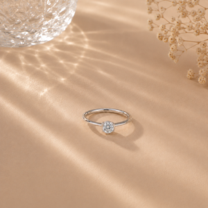 18K <b>Gold</b> Plated Rose <b>Gold</b> CZ Solitaire <b>Ring</b> Romantic Copper Jewelry - Product Image 5