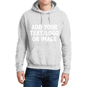 Custom logo pullover men's hoodies & sweatshirts, Cotton Polyester blend soft fleece printed hoodies