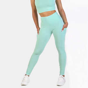 Meilleur prix Leggings pour femmes de taille adulte pour vêtements décontractés pour l'entraînement de gymnastique/Leggings pour femmes en matériau respirant de haute qualité - Product Image 1