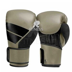 Gants de boxe RC Fitness Wear, noir et blanc, en cuir de vachette pur, antidérapants, fermeture à scratch, personnalisables, pour entraînement adulte. - Product Image 4